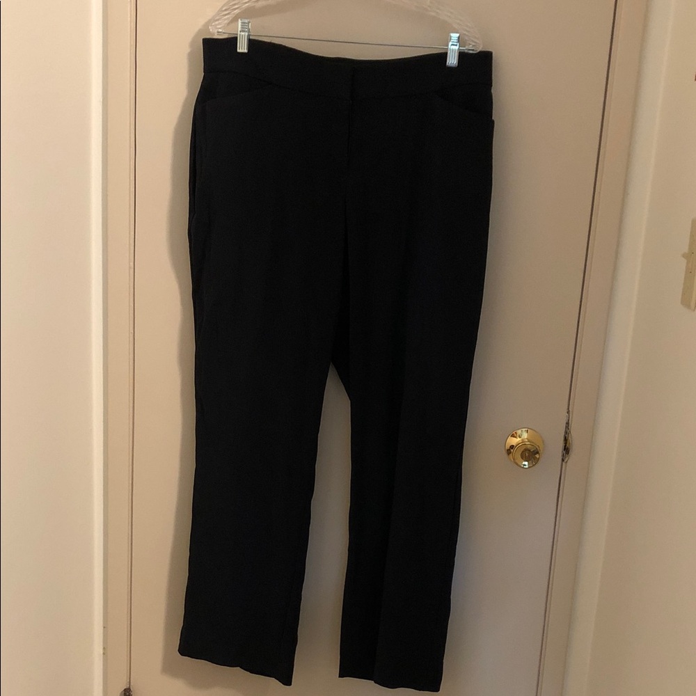 JM Collection Black Straight-Leg Trousers